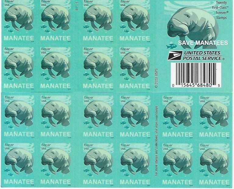 Save the Manatees 2024 Stamps – 100 stamps