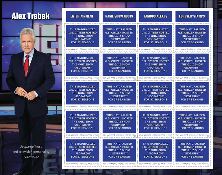 2024 Alex Trebek Stamps – 100 stamps