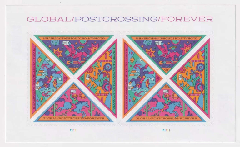 2026 Postcrossing Global Forever stamp design