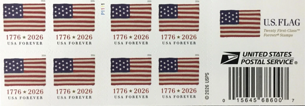 2026 U.S. Flag Forever stamp design