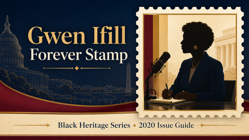 Gwen Ifill Forever stamp 2020 Black Heritage issue guide