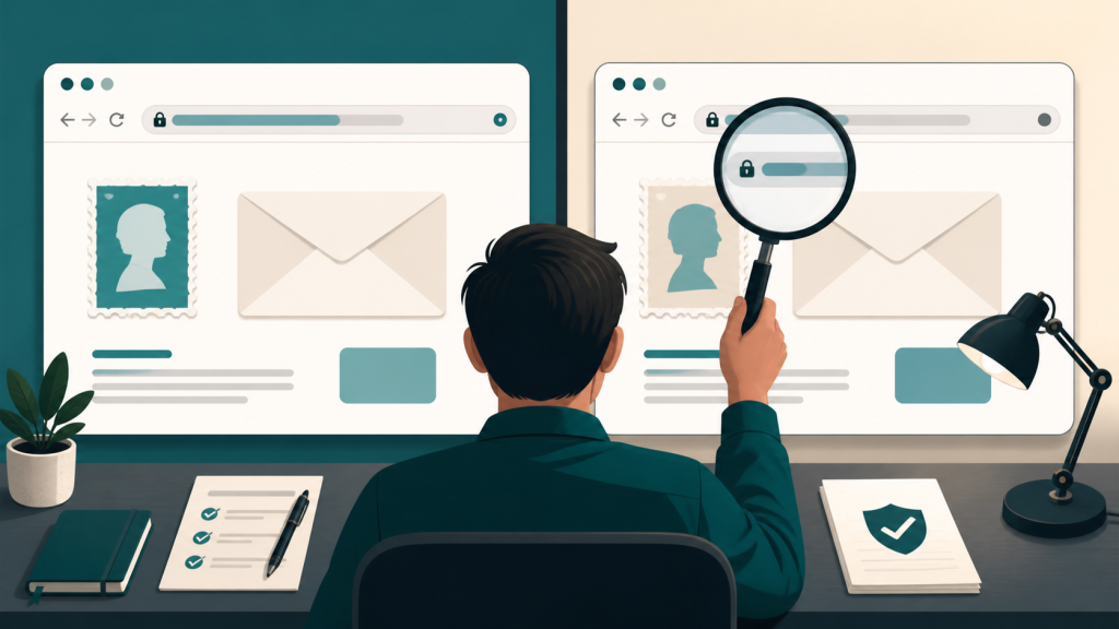 Domain identity comparison for Forever-Stamps.com review