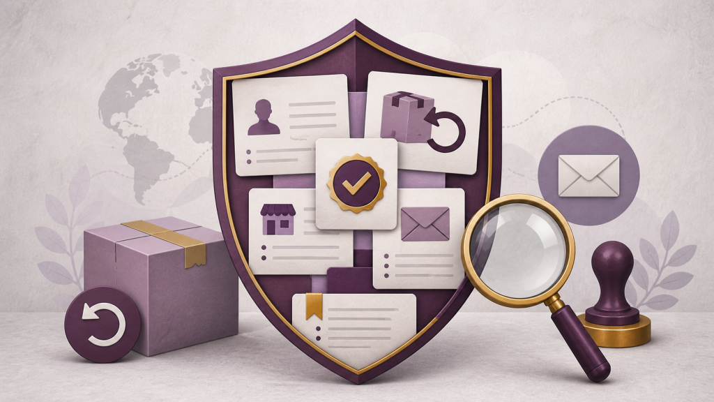 Seller policy and provenance review illustration