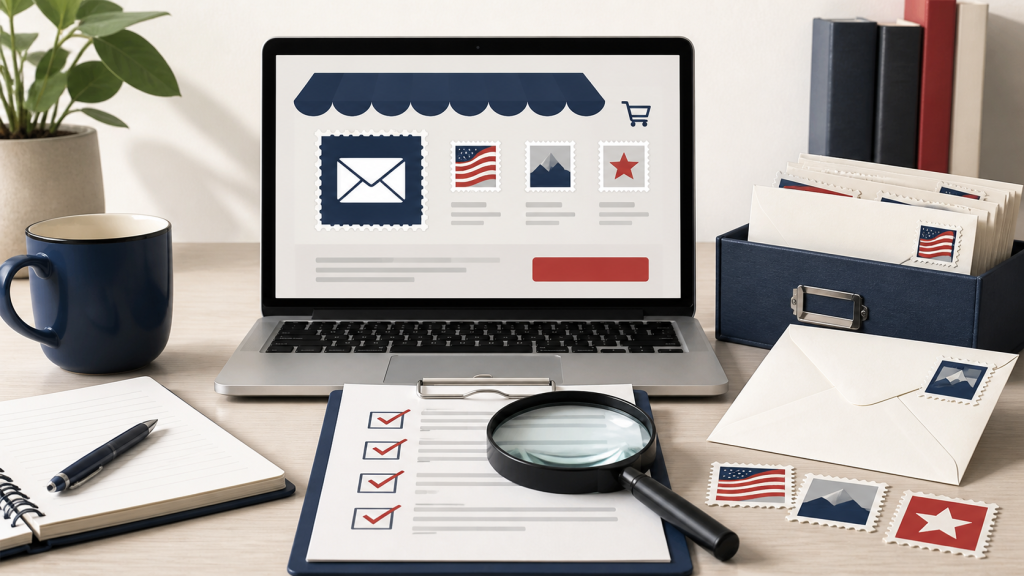 Evidence checklist for Forever Stamps Shop review
